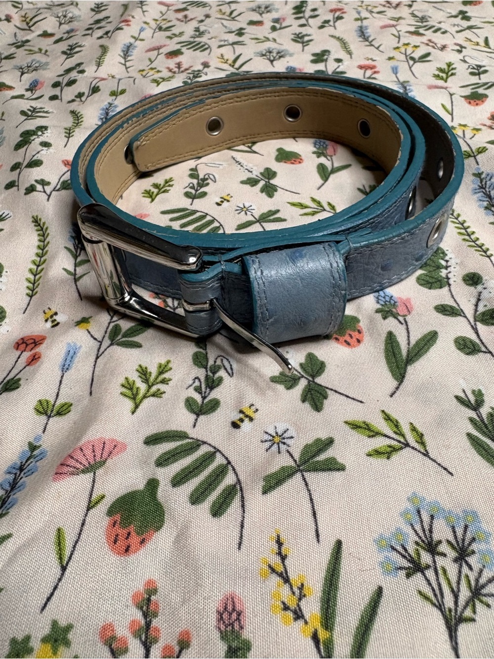 Talbots Blue Leather Belt